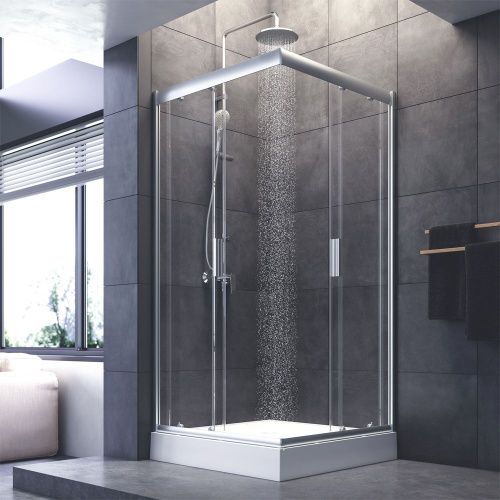 Душевой уголок Am.Pm Gem W90G-403-090MT 90х90 стекло прозрачное профиль хром без поддона - фото 3