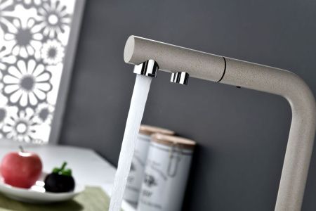 Смеситель для кухни Paulmark SERPENTINE Se213222-BE на мойку бежевый