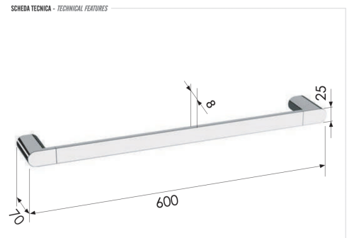 Полотенцедержатель Remer Lounge LN30BG - фото 2