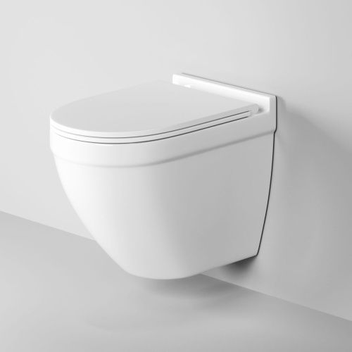 Унитаз подвесной Grossman Санфаянс GR-4483S белый с сиденьем микролифт безободковый каскадный смыв - фото 2