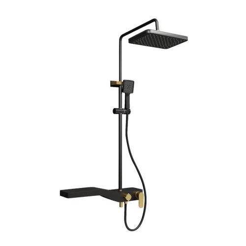Душевая стойка Fixsen FX-9400B настенная цвет черный - фото 2