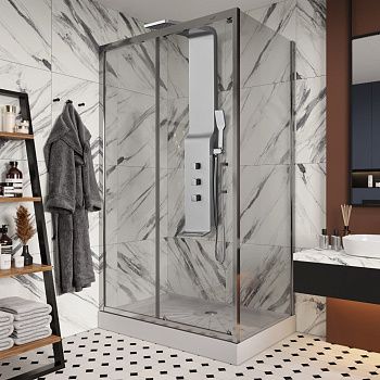 Душевая панель Cerutti SPA CT8990 настенная цвет нержавеющая сталь