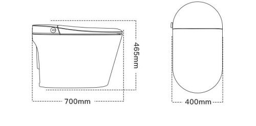 Электронный унитаз-биде напольный Timo ТЕ-741  белый с сиденьем микролифт безободковый смыв торнадо - фото 2