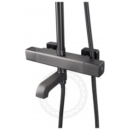 Душевая стойка Filarete FL2050BG настенная цвет серый с термостатом - фото 5