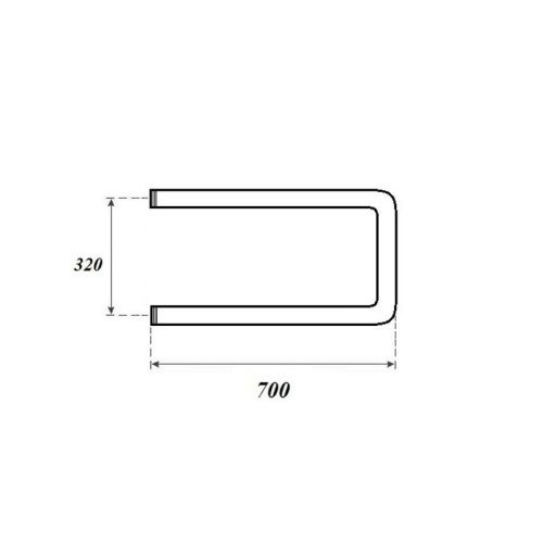 Полотенцесушитель водяной Point П-образный PN35337 70х35 хром - фото 2