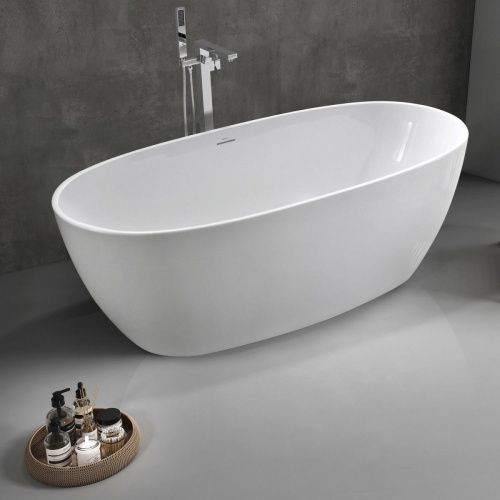 Ванна акриловая Abber AB9265-1.7 170х80 отдельностоящая овальная с каркасом - фото 3