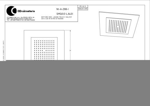 Верхний душ Graffio Laguna LA401NO40NEO золото - фото 2
