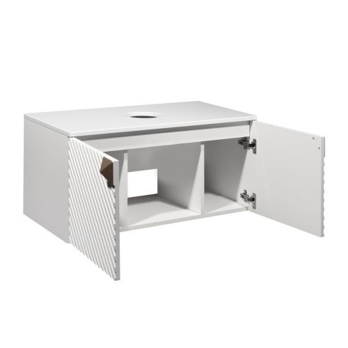 Тумба под раковину Runo Андорра 00-00004644 70х50 подвесная цвет белый - фото 2