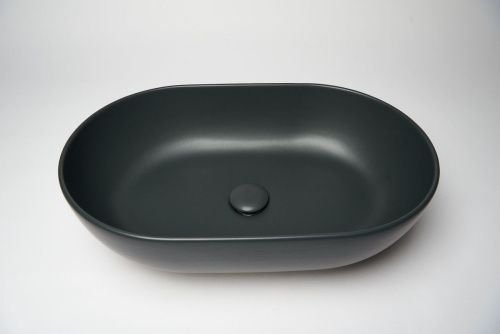 Раковина из сантехнического фарфора Galassia Dream 7308NEMT 60х40 накладная цвет черный - фото 3