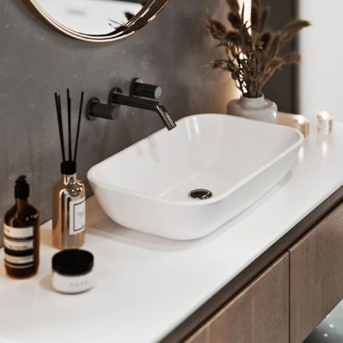 Раковина мебельная из сантехнического фарфора Sanita Luxe Infinity 60 INFSLWB01 60х40 накладная цвет белый - фото 5