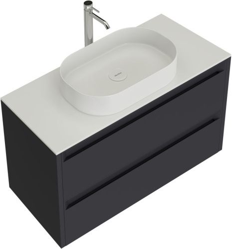 Тумба под раковину Allen Brau Fantasy 2.0 1.11001.AM 2.0 80х50 подвесная цвет черный - фото 4