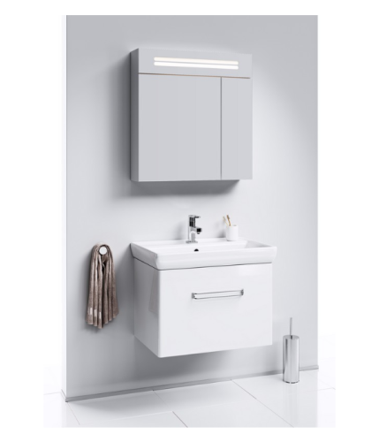 Зеркало-шкаф Aqwella Y Neo.04.06 60х80 подвесной цвет белый - фото 2