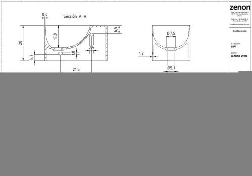 Раковина из искусственного камня Zenon Guadiana 4000.000.000.000.39674 50х30 подвесная цвет белый - фото 2