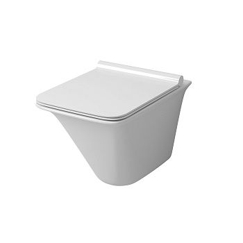 Унитаз подвесной Grossman Санфаянс GR-4413S белый с сиденьем микролифт безободковый каскадный смыв