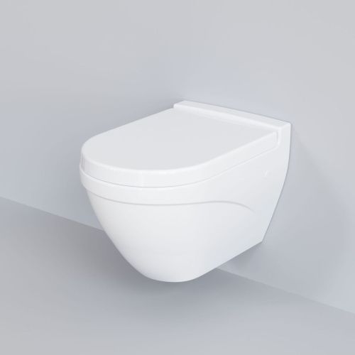 Унитаз подвесной Ambassador Nord 133T20001-132T20001 белый с сиденьем микролифт - фото 2