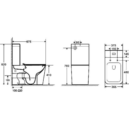 Унитаз напольный с бачком WeltWasser WW GELBACH 001 XL GL-WT (10000003734) белый с сиденьем микролифт безободковый душевой смыв - фото 3
