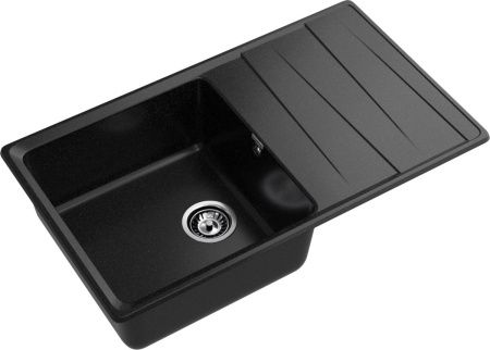Кухонная мойка Granfest Level LV-860L черный 85х50 цвет черный поверхность матовая