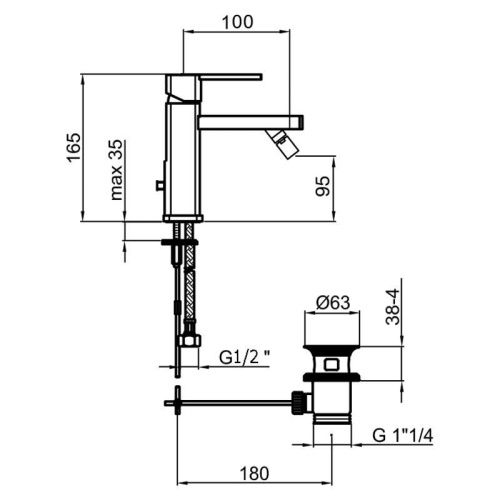 Смеситель Webert Azeta New AA840102015 на биде хром - фото 3