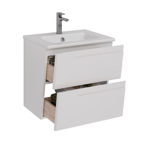 Тумба под раковину LeMark Miano LM06M60T 60х40 подвесная цвет белый - фото 2