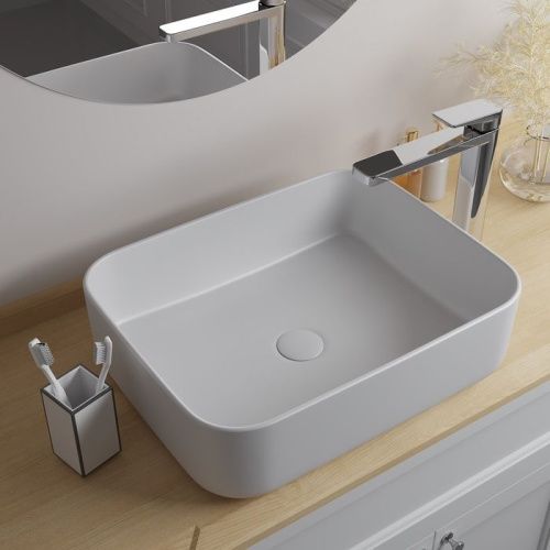 Раковина керамическая Iddis Bridge BRIWS05i27 50х40 накладная цвет белый без отверстий под смеситель - фото 5