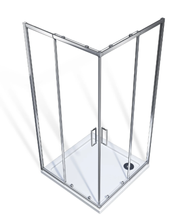 Душевой уголок Good Door SPIRIT СП00023 80х80 стекло прозрачное профиль хром без поддона