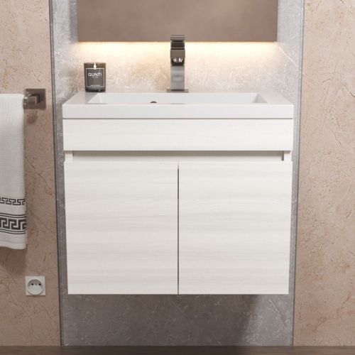 Тумба с раковиной Uperwood Eva 3930313466 50х40 цвет белый - фото 5