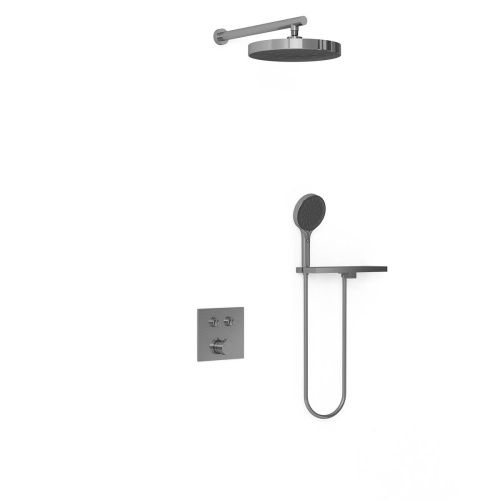 Душевая система Vincea VSFW-4I212RGM встраиваемая в стену цвет вороненая сталь - фото 2