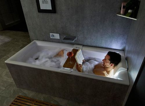 Ванна акриловая Riho STILL SQUARE B099003005 180х80 пристенная прямоугольная без ножек - фото 4