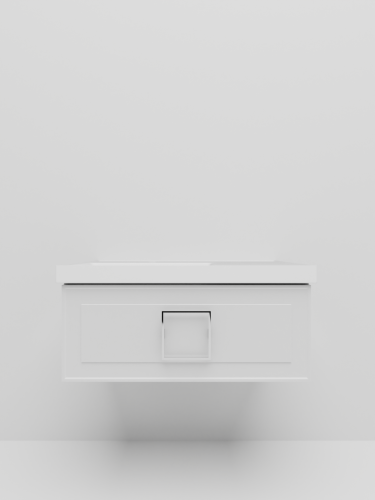 Тумба с раковиной La Fenice CUBO NFNC-01-CUB-B-90-1-90L 90х50 подвесная цвет белый - фото 4