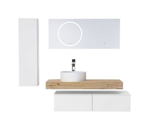 Тумба под раковину Jorno MODULARE Mdlr.01.100/P/W/JR 100х50 подвесная цвет белый - фото 2