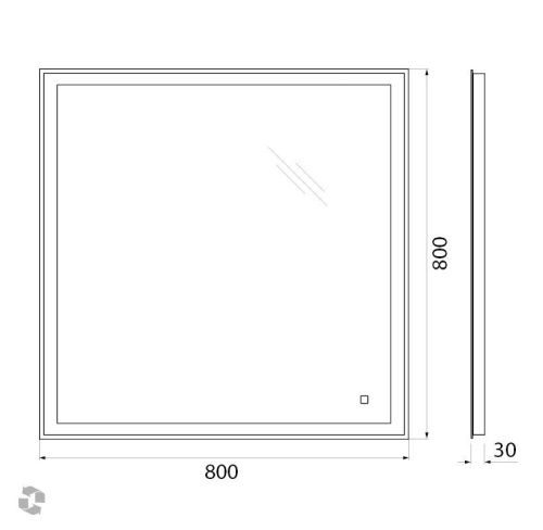 Зеркало с подсветкой BelBagno SPC-GRT-800-800-LED-TCH 80х80 подвесное - фото 5