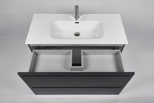 Тумба с раковиной Inda Piccadilly INDA Piccadilly 80RC Cemento 80х50 подвесная цвет коричневый - фото 5