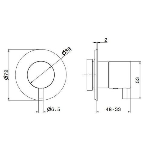 Смеситель для душа Newform X-STEEL 316 67671EX.59.064 встраиваемый в стену оружейная сталь - фото 2
