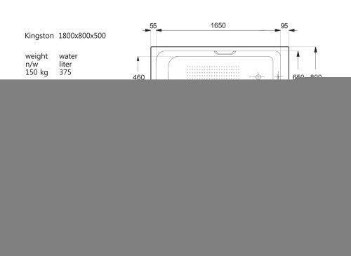 Ванна чугунная Vinsent Veron Kingston VKN1808050H/VH0012BR-AS 180х80 пристенная прямоугольная с ножками с ручками - фото 4