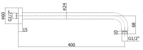Держатель верхнего душа Paffoni Lusso ZSOF034BO белый - фото 2