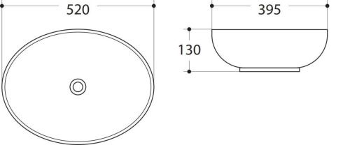 Раковина керамическая Art&Max AM-78166 50х40 накладная цвет белый - фото 2
