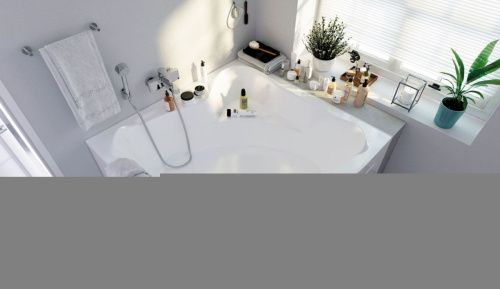 Ванна акриловая 1MarKa IBIZA 01иб1515 150х150 угловая четверть круга без каркаса - фото 4