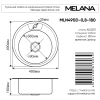 Кухонная мойка Melana 090D ta (*15) 50х50 цвет хром