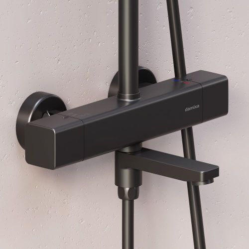 Душевая стойка Damixa Gala 953810300 настенная цвет черный - фото 5