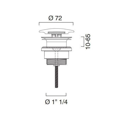 Донный клапан для раковины Catalano 9050500001/9050600001 белый - фото 2