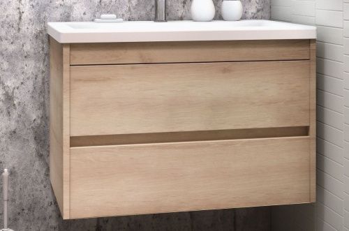 Тумба под раковину Art&Max FAMILY Family-900-2C-SO-PB 90х50 подвесная цвет бежевый - фото 2