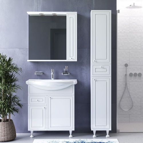 Зеркало-шкаф Damixa Palace One M41MPR0751WG 80х80 подвесной цвет белый - фото 3