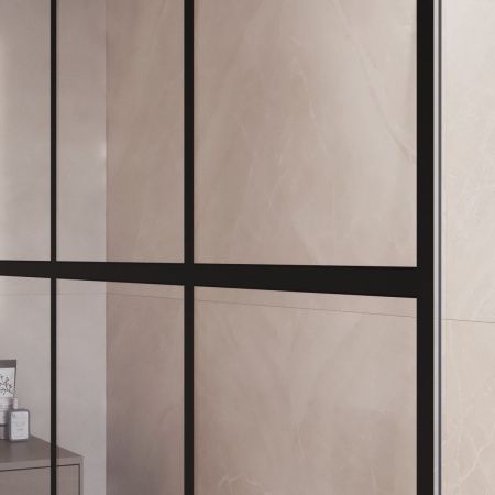 Душевая перегородка RGW Walk In 35101812-84 120х200 стекло с рисунком профиль черный