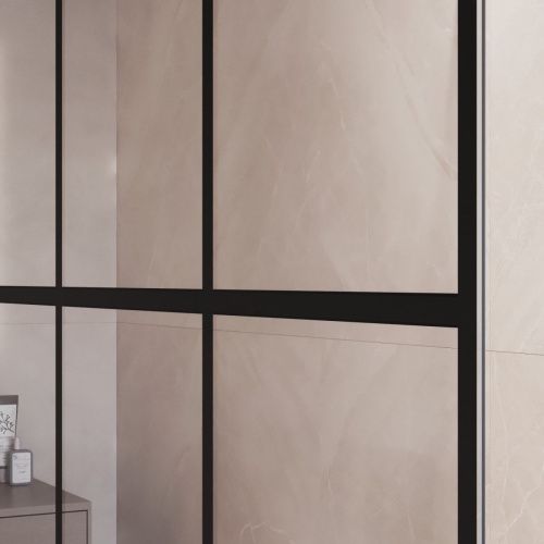 Душевая перегородка RGW Walk In 35101810-84 100х200 стекло с рисунком профиль черный - фото 3