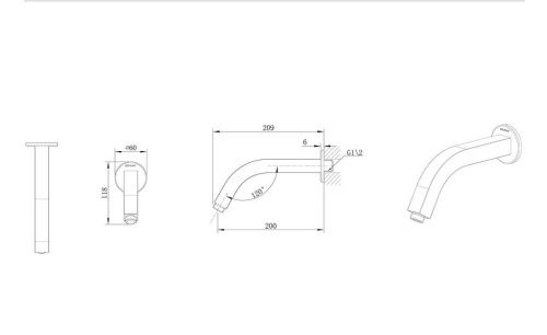 Держатель для лейки Bravat D315BW черный - фото 2