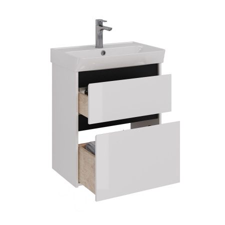 Тумба под раковину LeMark Combi LM03C60T-black 60х30 напольная цвет белый