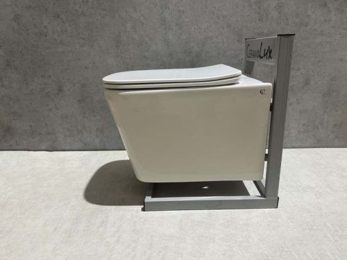 Унитаз подвесной CeramaLux TR5170 белый с сиденьем микролифт смыв торнадо - фото 4