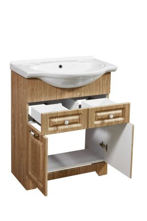 Тумба под раковину Stella Polar Кармела SP-00000178 60х30 напольная цвет коричневый