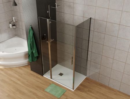 Боковая стенка Allen Brau Priority 3.31019.00G 100х200 стекло тонированное профиль хром