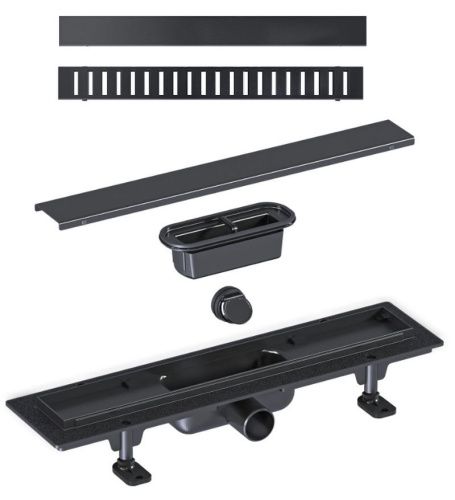 Душевой лоток Good Door ТЛ00039 55х5 серый - фото 2